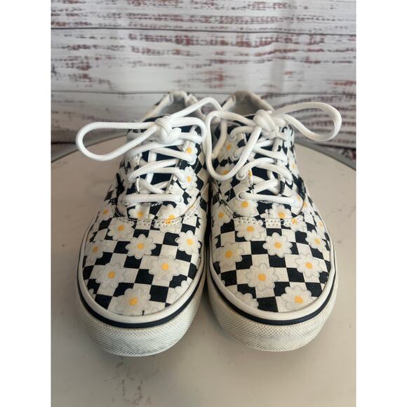Vans Doheny Daisy Flower Checkerboard shoes Girls Size 4 - Picture 2 of 11
